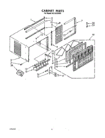 04 - Cabinet parts for Whirlpool Air Conditioner AC1022XW0 from AppliancePartsPros.com