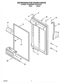 04 - Refrigerator Door Parts parts for Whirlpool Refrigerator CT21GKXRQ02 from AppliancePartsPros.com