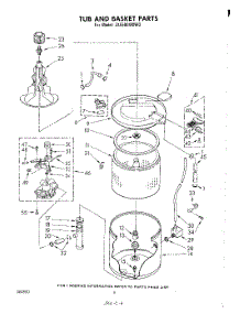 04 - Tub And Basket parts for Whirlpool Washer LA5580XMW0 from AppliancePartsPros.com