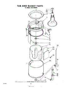06 - Tub And Basket parts for Whirlpool Washer LHC4900W1 from AppliancePartsPros.com
