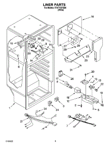 03 - Liner Parts parts for Whirlpool Refrigerator IT18TKXRQ00 from AppliancePartsPros.com