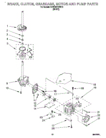 07 - Brake, Clutch, Gearcase, Motor And Pump parts for Kitchenaid Washer KAWE877BWH1 from AppliancePartsPros.com