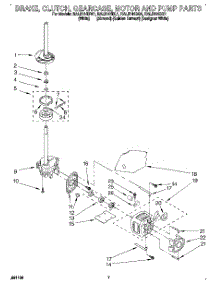 05 - Brake, Clutch, Gearcase, Motor & Pump parts for Whirlpool Washer RAL5144BG1 from AppliancePartsPros.com
