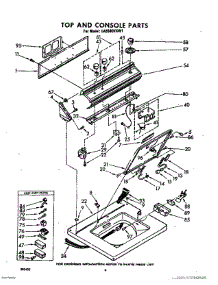 04 - Top And Console parts for Whirlpool Washer LA5580XKW1 from AppliancePartsPros.com
