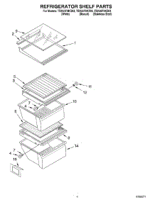 03 - Refrigerator Shelf Parts parts for Whirlpool Refrigerator TS25AFXKS03 from AppliancePartsPros.com