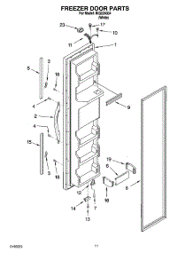 07 - Freezer Door Parts parts for Whirlpool Refrigerator IKQ224304 from AppliancePartsPros.com