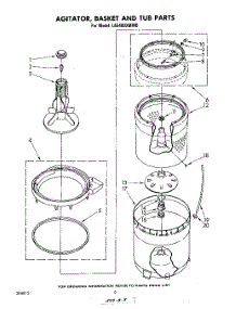 04 - Agitator, Basket And Tub parts for Whirlpool Washer LA5400XMW0 from AppliancePartsPros.com