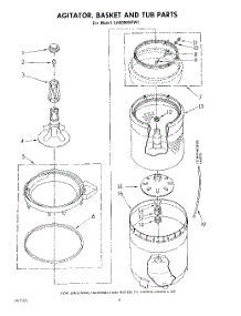 04 - Agitator, Basket And Tub parts for Whirlpool Washer LA5000XPW1 from AppliancePartsPros.com