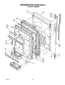 06 - Refrigerator Door parts for Kitchenaid Refrigerator KTRI18KWWH11 from AppliancePartsPros.com