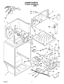 03 - Liner parts for Whirlpool Refrigerator 5VET0WPKLQ01 from AppliancePartsPros.com