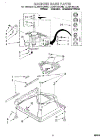 06 - Machine Base parts for Whirlpool Washer LLR6144AN0 from AppliancePartsPros.com