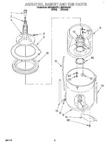03 - Agitator, Basket And Tub parts for Whirlpool Washer LMR5243AW1 from AppliancePartsPros.com