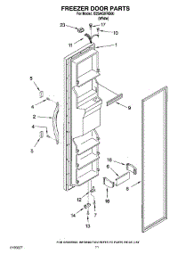 07 - Freezer Door Parts parts for Whirlpool Refrigerator IS25AGXRQ00 from AppliancePartsPros.com