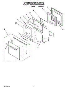 02 - Oven Door Parts parts for Whirlpool Oven IBS550PVS00 from AppliancePartsPros.com