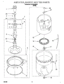 04 - Agitator, Basket And Tub parts for Whirlpool Washer 3LSP8255BW1 from AppliancePartsPros.com