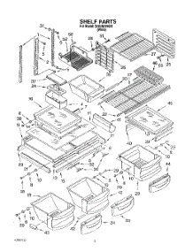 03 - Shelf parts for Whirlpool Refrigerator 3XKVN515001 from AppliancePartsPros.com