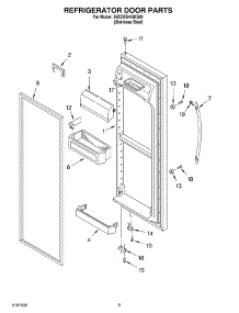 06 - Refrigerator Door parts for Whirlpool Refrigerator 3XED5SHGKS00 from AppliancePartsPros.com