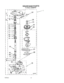 10 - Gearcase parts for Whirlpool Washer LA6888XTN1 from AppliancePartsPros.com