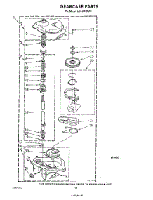 10 - Gearcase parts for Whirlpool Washer LA5430XPW5 from AppliancePartsPros.com