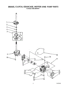 05 - Brake, Clutch, Gearcase, Motor & Pump parts for Kitchenaid Washer KAWL400WAL1 from AppliancePartsPros.com