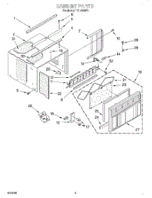 03 - Cabinet parts for Whirlpool Air Conditioner TA10002F0 from AppliancePartsPros.com