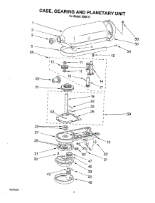 04 - Case, Gearing And Planetary Unit parts for Kitchenaid Mixer KSM151 from AppliancePartsPros.com