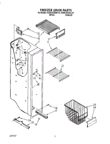 04 - Freezer Liner parts for Kitchenaid Refrigerator KSRC25DAAL01 from AppliancePartsPros.com