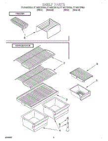 05 - Shelf, Lit / Optional parts for Whirlpool Refrigerator RT14BKYFW00 from AppliancePartsPros.com