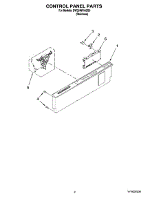 02 - Control Panel Parts parts for Whirlpool Dishwasher DW524M1ASS0 from AppliancePartsPros.com