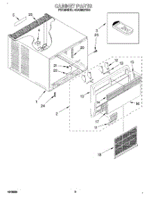 02 - Cabinet parts for Whirlpool Air Conditioner 4CACM07DD0 from AppliancePartsPros.com