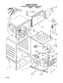 05 - Liner parts for Kitchenaid Refrigerator KTRD18KDAL01 from AppliancePartsPros.com