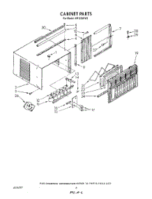 04 - Cabinet parts for Whirlpool Air Conditioner AR1200XW2 from AppliancePartsPros.com