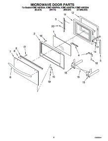 06 - Microwave Door Parts, Optional Parts parts for Kitchenaid Microwave KBMC140HSS04 from AppliancePartsPros.com