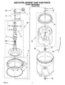 03 - Agitator, Basket And Tub Parts parts for Whirlpool Washer 7MSAWS800MQ0 from AppliancePartsPros.com