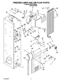 08 - Freezer Liner And Air Flow Parts parts for Kitchenaid Refrigerator KBUDT4265E04 from AppliancePartsPros.com