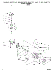 05 - Brake, Clutch, Gearcase, Motor & Pump parts for Kitchenaid Washer KAWE679BBL1 from AppliancePartsPros.com