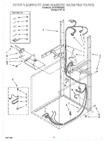 05 - Dryer Support And Washer Harness parts for Whirlpool Washer Dryer Combo BYCWD6274W0 from AppliancePartsPros.com