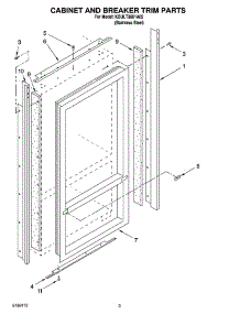 02 - Cabinet And Breaker Trim Parts parts for Kitchenaid Refrigerator KBULT3661A02 from AppliancePartsPros.com