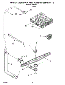 05 - Upper Dishrack And Water Feed Parts parts for Whirlpool Dishwasher IRD6710Q2 from AppliancePartsPros.com