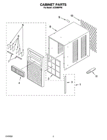 03 - Cabinet Parts parts for Whirlpool Air Conditioner ACS088PR0 from AppliancePartsPros.com