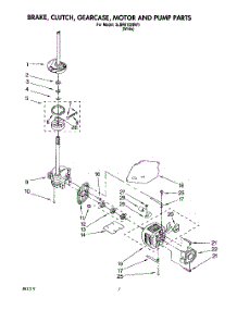 05 - Brake, Clutch, Gearcase, Motor & Pump parts for Whirlpool Washer 3LBR5132BW1 from AppliancePartsPros.com