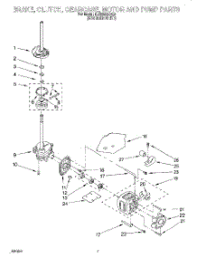 04 - Brake, Clutch, Gearcase, Motor And Pump parts for Whirlpool Washer 6LSS5232DQ0 from AppliancePartsPros.com