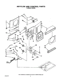 03 - Air Flow And Control parts for Whirlpool Air Conditioner CA5WM4 from AppliancePartsPros.com
