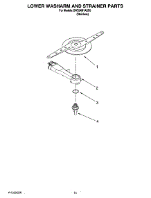 11 - Lower Washarm And Strainer Parts, Optional Parts (Not Included) parts for Whirlpool Dishwasher DW524M1ASS0 from AppliancePartsPros.com