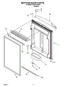04 - Bottom Door Parts parts for Whirlpool Refrigerator GAFZ21XXRK01 from AppliancePartsPros.com