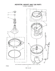 04 - Agitator, Basket And Tub parts for Whirlpool Washer LA5500XPW1 from AppliancePartsPros.com