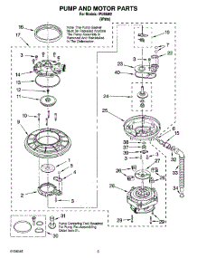04 - Pump And Motor Parts parts for Whirlpool Dishwasher IPU58462 from AppliancePartsPros.com