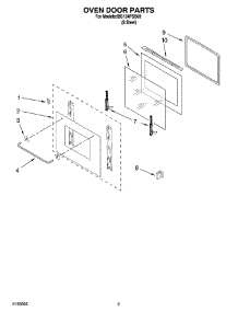 02 - Oven Door Parts parts for Whirlpool Oven IBS124PSS00 from AppliancePartsPros.com