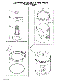 05 - Agitator, Basket And Tub Parts parts for Whirlpool Washer MAT14PDAXW0 from AppliancePartsPros.com
