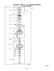 09 - Basket Drive And Brake parts for Whirlpool Washer LA5550XPW4 from AppliancePartsPros.com